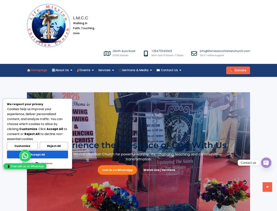 Life Mission Christian Church website